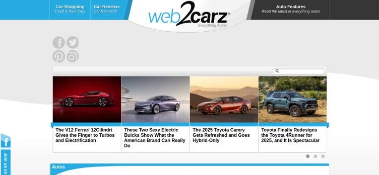 Screenshot Web2carz